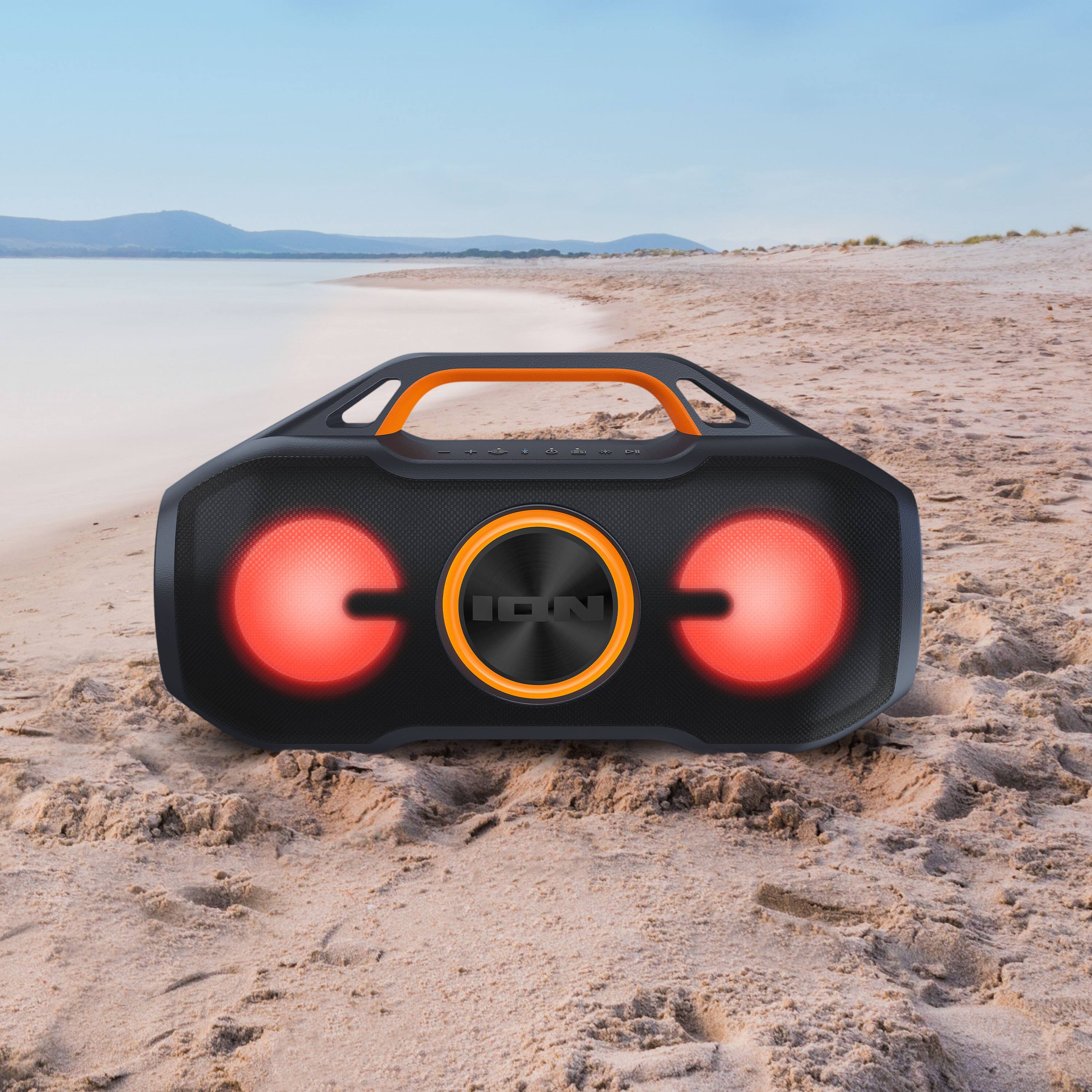 Alt View 12. ION Audio - AquaSport Max Waterproof 60-Watt Bluetooth Stereo Speaker with Lights - Black.