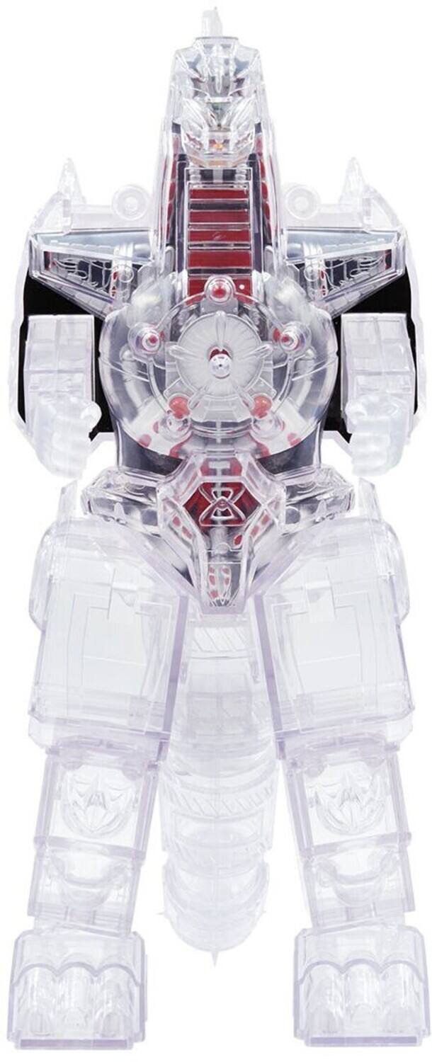 Alt View 1. Super7 - Super7 - Mighty Morphin Power Rangers - Super Cyborg - Dragonzord (Clear)   - COLLECTIBLES - Multicolor.