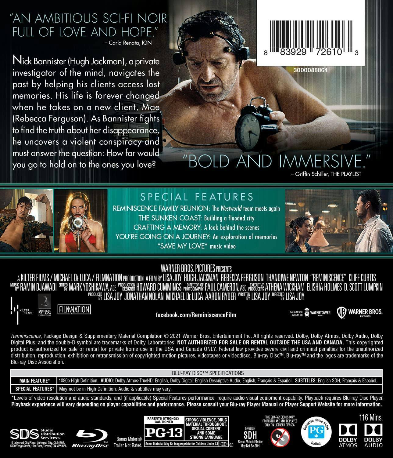 Back. Reminiscence [Blu-ray].