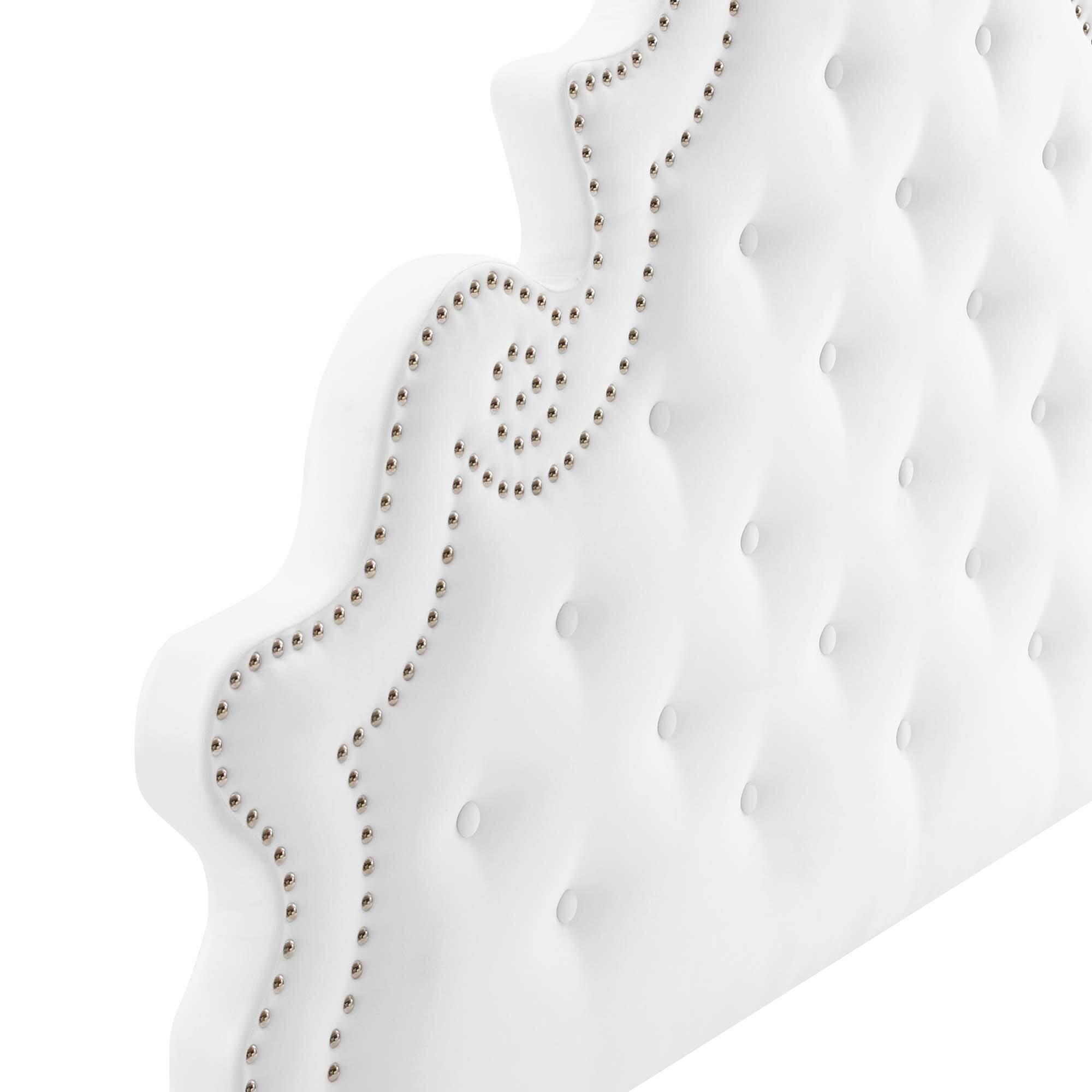 Back. Modway - Diana Tufted Performance Velvet Twin Headboard by Modway - White.