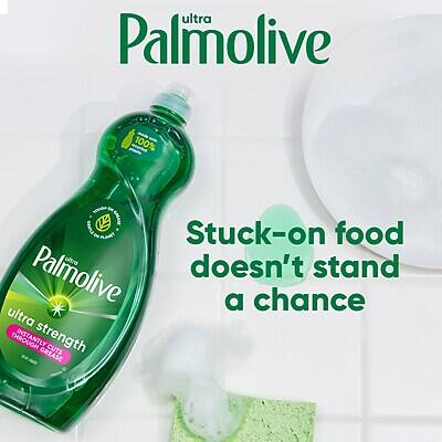 ultra Palmolive  
100%  
Stuck-on food doesn't stand a chance  
ultra strength  
Cuts through grease