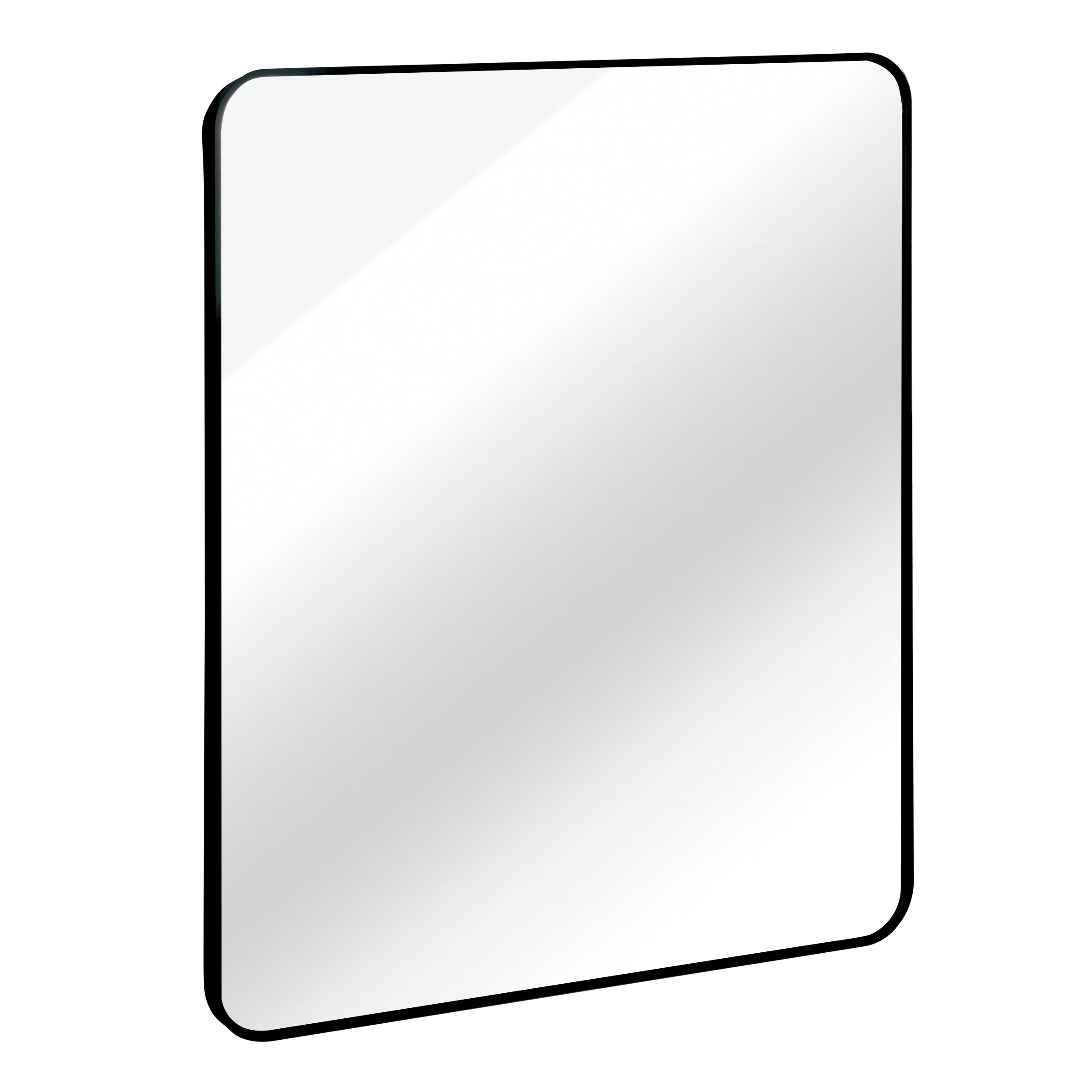 Alt View 2. BreeBe - Black 30 'x36' Rectangular Bathroom Wall Mirror - Black.