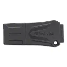 Front. Verbatim - Verbatim 70000 ToughMAX 16gb USB Flash Drive - Black - Black.