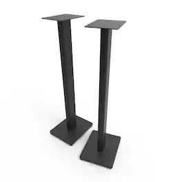 Kanto - 34" Universal Bookshelf Speaker Floor Stands, Pair - Black