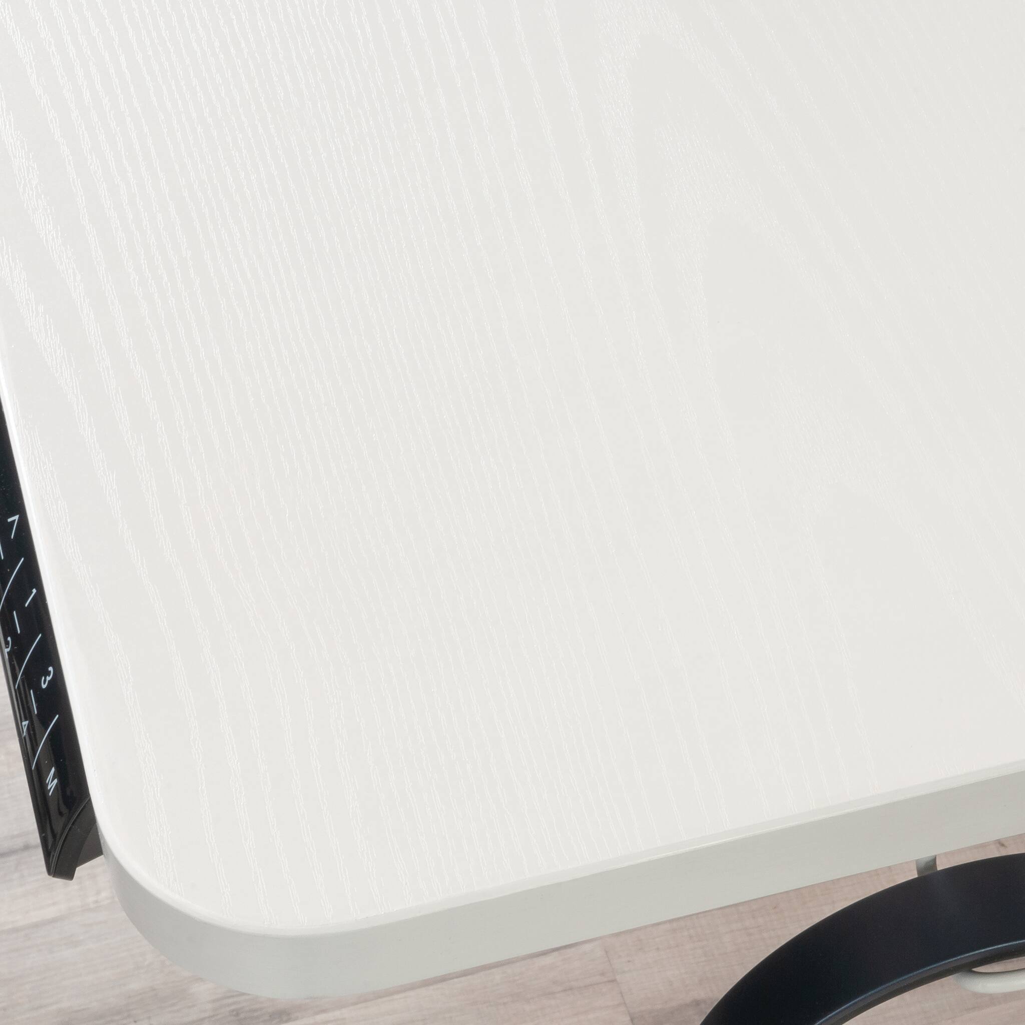 Alt View 1. TinyHomie - Sit Stand Desk White finish - White.