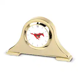 Jardine - SMU Mustangs Team Napoleon Desk Clock - Gold