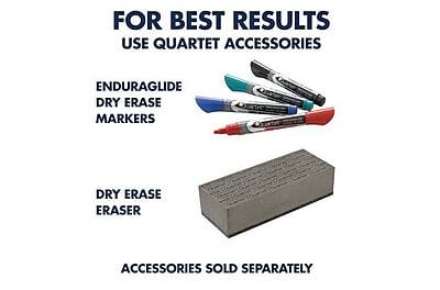 FOR BEST RESULTS  
USE QUARTET ACCESSORIES  

ENDURAGLIDE DRY ERASE MARKERS  

DRY ERASE ERASER  

ACCESSORIES SOLD SEPARATELY
