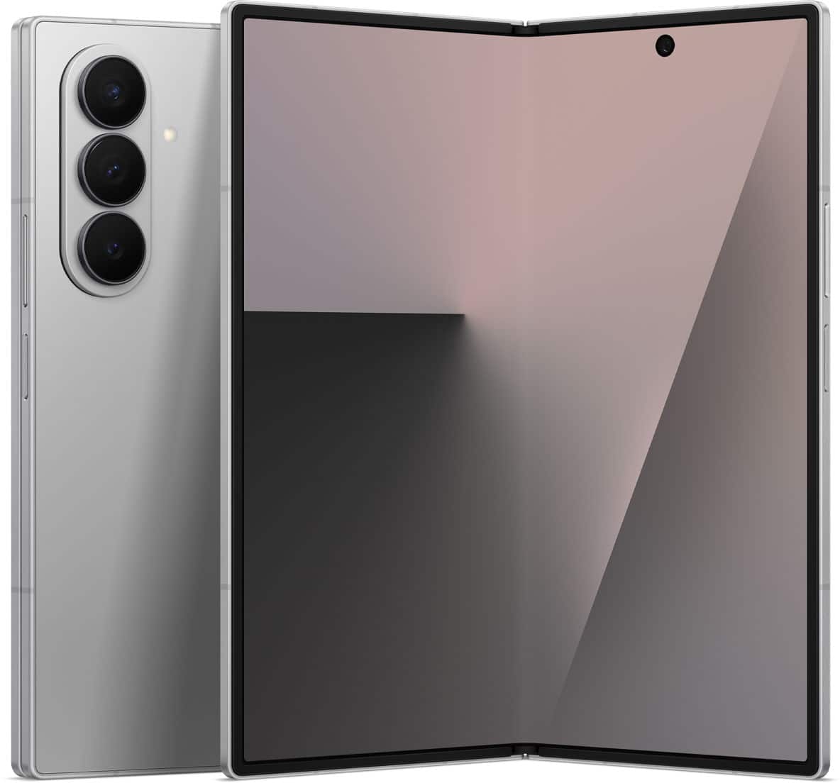 Front. Samsung - Galaxy Z Fold7 512GB (Unlocked) - Silver Shadow.