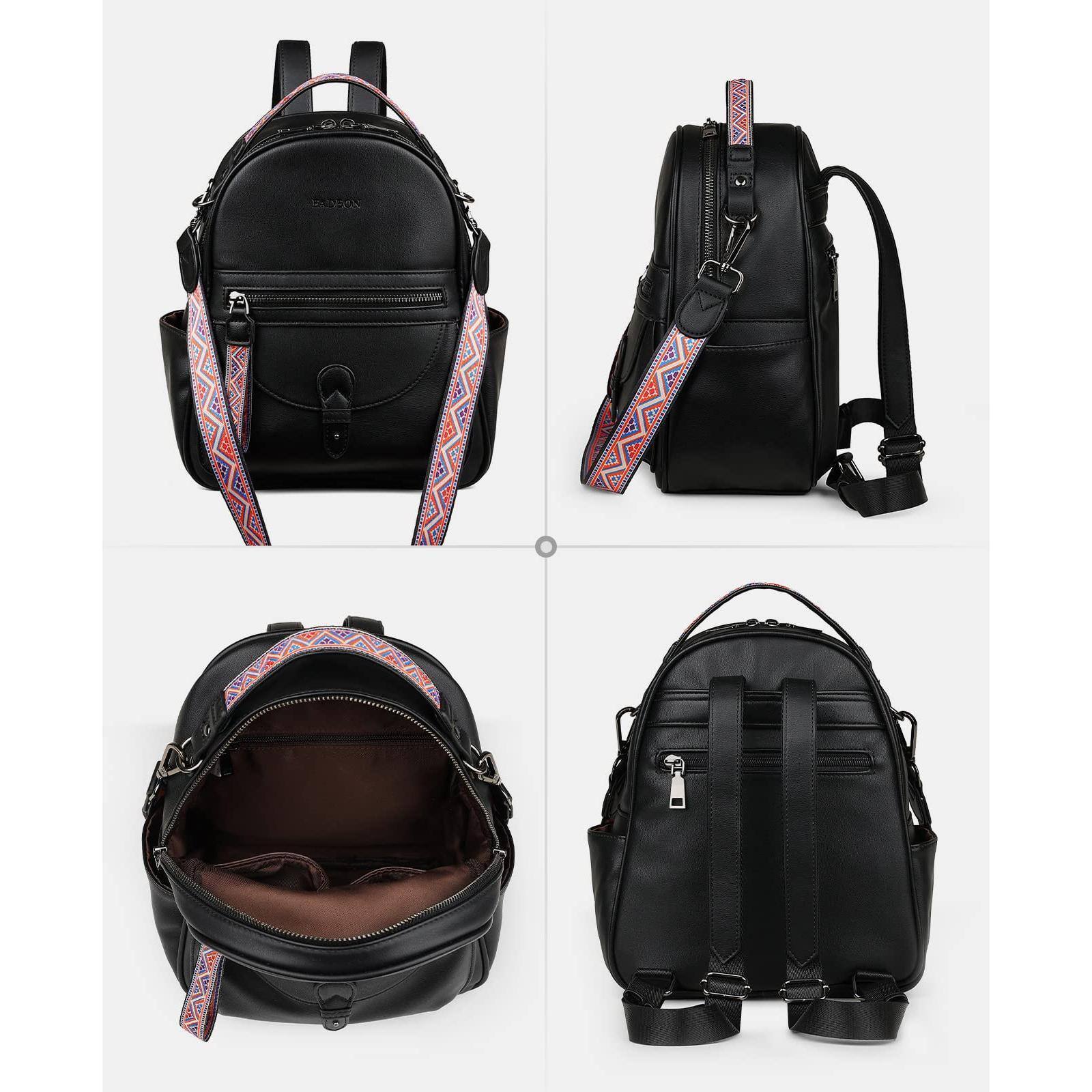 Alt View 3. Cozy Serene - Mini Backpack Purse For Women  Designer Leather Cute Roomly Small Backpacks Ladies Shoulder Fashion Handbag - Camel Brown Nubuck Style.