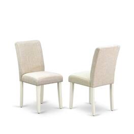 East West Furniture - Dining Room Set - Linen White