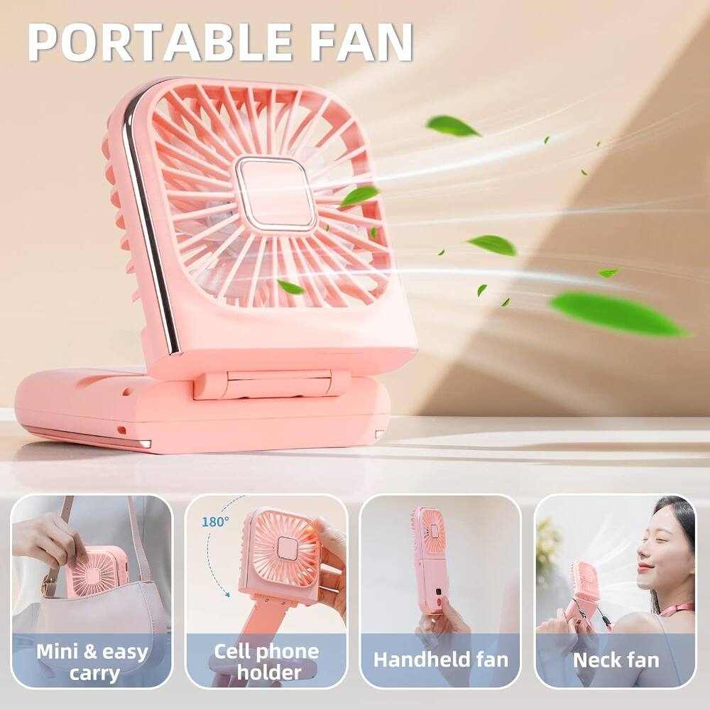 PORTABLE FAN

180° Mini & easy carry Cell phone holder Handheld fan Neck fan
