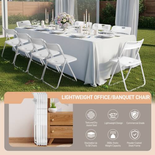 LIGHTWEIGHT OFFICE/BANQUET CHAIR

- Textured Dry Assist Seat
- Lightweight Design
- Commercial Grade
- Stackable Up To 50 Chairs
- 350lb Static Weight Capacity
- Powder Coated Steel Frame