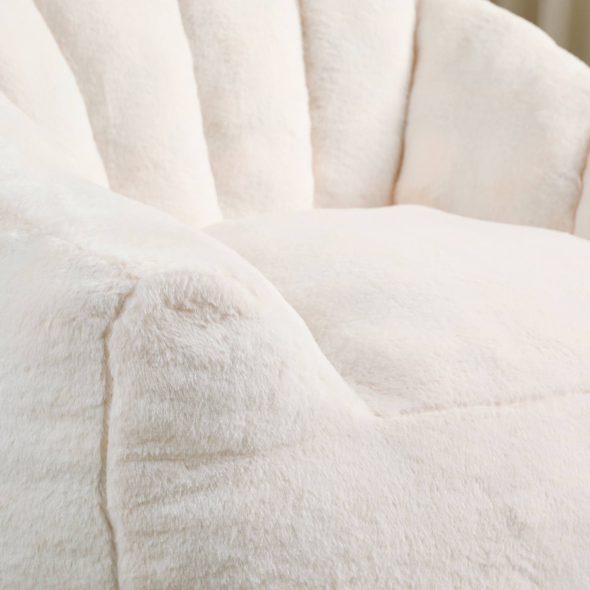 Alt View 4. GOODSILO - Bean Bag Sofa Chair with Armrests - Stuffed High-Density Foam, Lazy Comfy Chair for Adults & Kids - White.