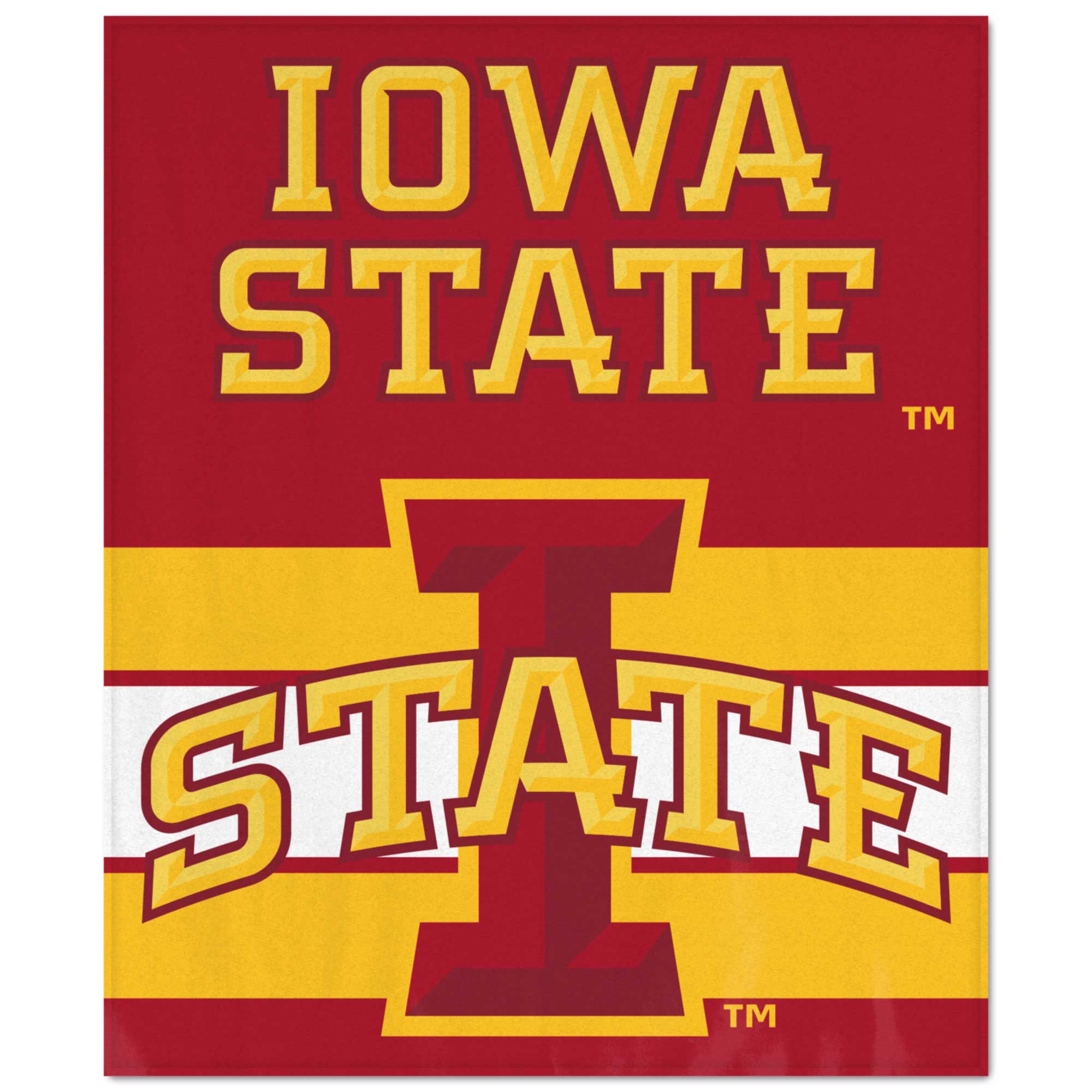 WinCraft - Iowa State Cyclones Ultra Plush 50" x 60" Throw Blanket - Multicolor