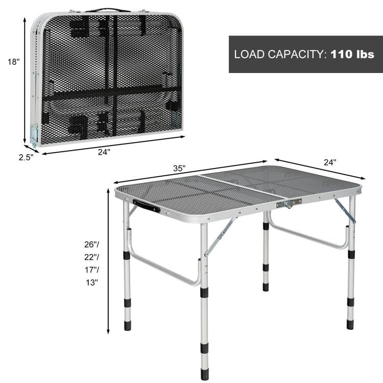 18" LOAD CAPACITY: 110 lbs 2.5" 24" 35" 24" 26"/ 22"/ 17"/ 13"