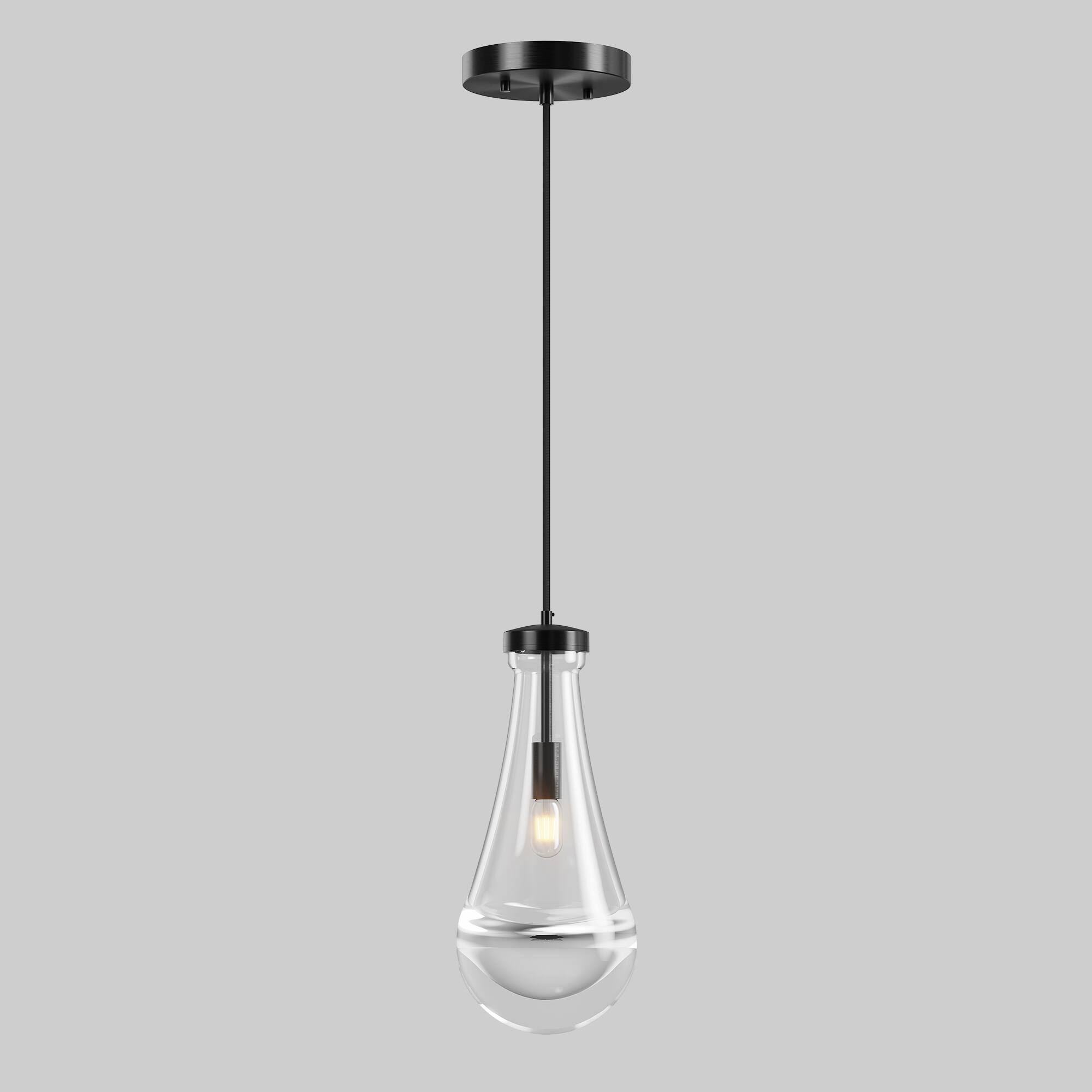 Alt View 10. Tiramisubest - Modern Black Raindrop Pendant Lights, Dining Room Light Fixture, Chandelier for Living Room Hallway (No Bulbs).