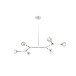 Elegant Lighting - Zayne 6 Light Pendant in Chrome - Chrome And Clear