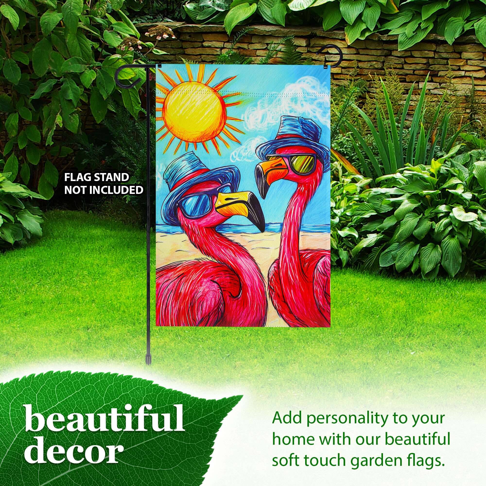 FLAG STAND NOT INCLUDED

beautiful decor

Add personality to your home with our beautiful soft touch garden flags.