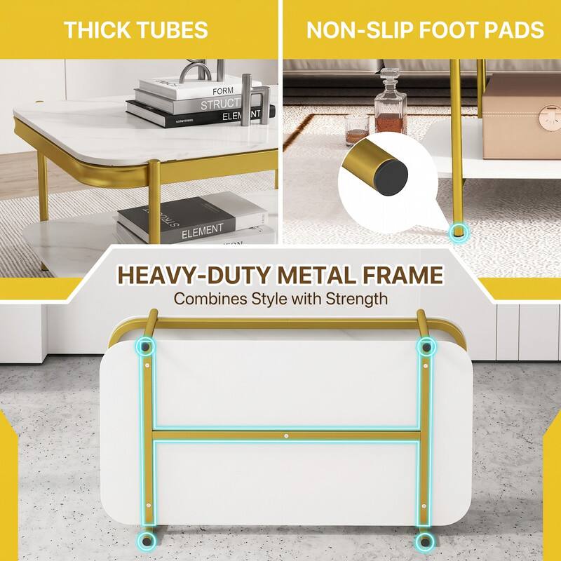 THICK TUBES  
NON-SLIP FOOT PADS  
HEAVY-DUTY METAL FRAME  
Combines Style with Strength