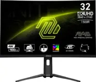 MSI - MAG321CUP 32" Curved UHD 160Hz 1ms Adaptive Sync Gaming Monitor with HDR400 (DisplayPort, HDMI,USB-C ) - Black - Front_Zoom