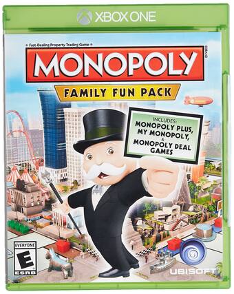 XBOX ONE
Fast-Dealing Property Trading Game
MONOPOLY
FAMILY FUN PACK
INCLUDES: MONOPOLY PLUS, MY MONOPOLY, & MONOPOLY DEAL GAMES
EVERYONE E
ESRB
UBISOFT - E (Everyone)