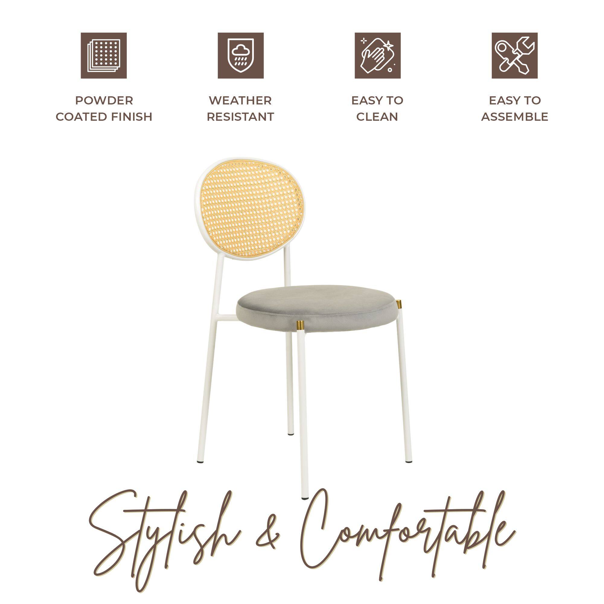 POWDER COATED FINISH  
WEATHER RESISTANT  
EASY TO CLEAN  
EASY TO ASSEMBLE  

Stylish & Comfortable
