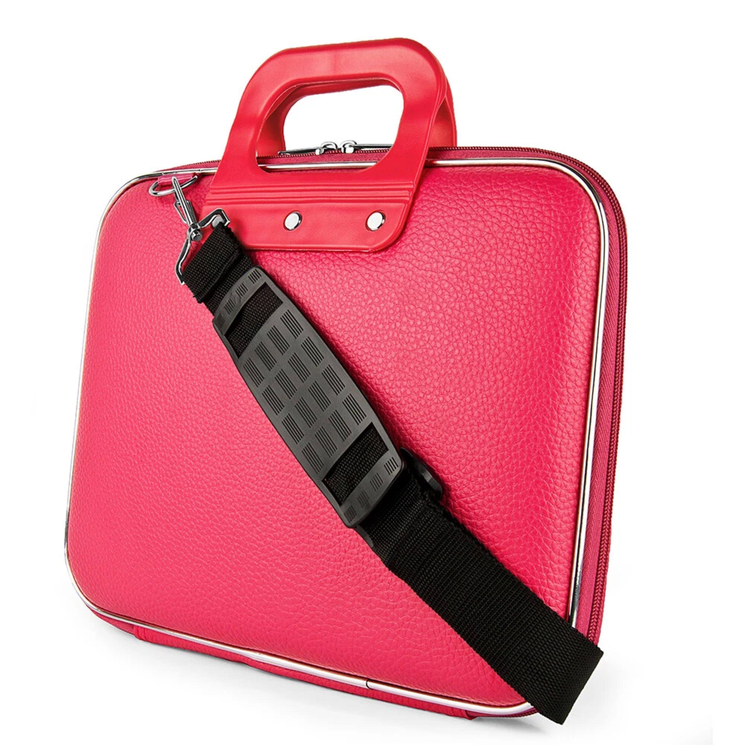 Front. Kitcheniva - Leather Laptop Case Shoulder Bag For 14" Laptop Pink - Pink.