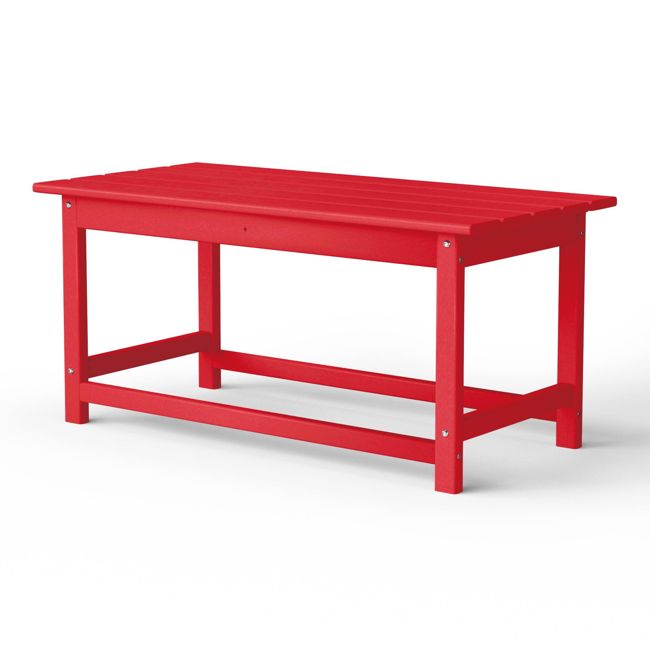 Back. WestinTrends - WestinTrends Malibu 35" length outdoor Coffee table for Adirondack chair - Red.