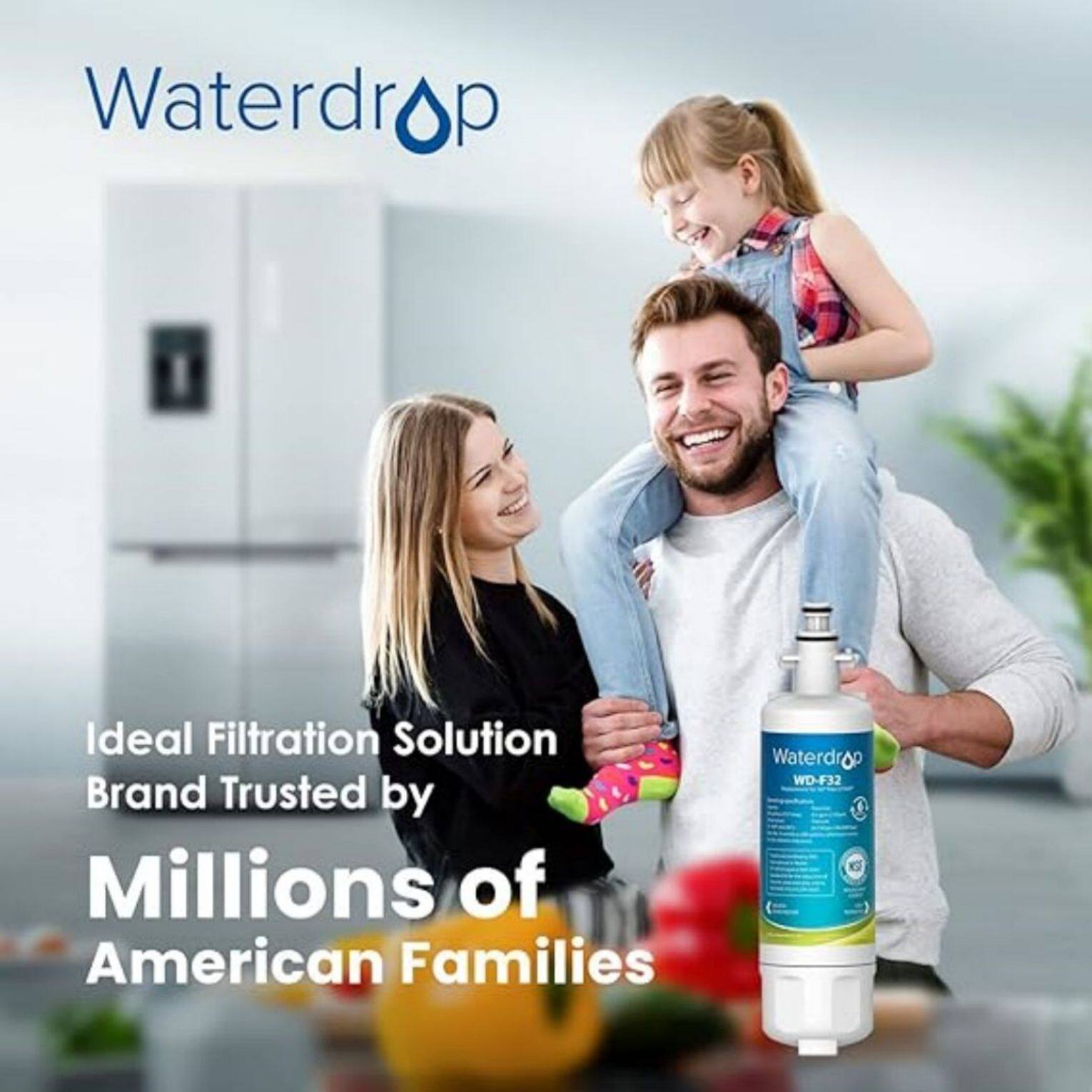 Waterdrop

Ideal Filtration Solution  
Brand Trusted by  
Millions of American Families  

Waterdrop WD-F32