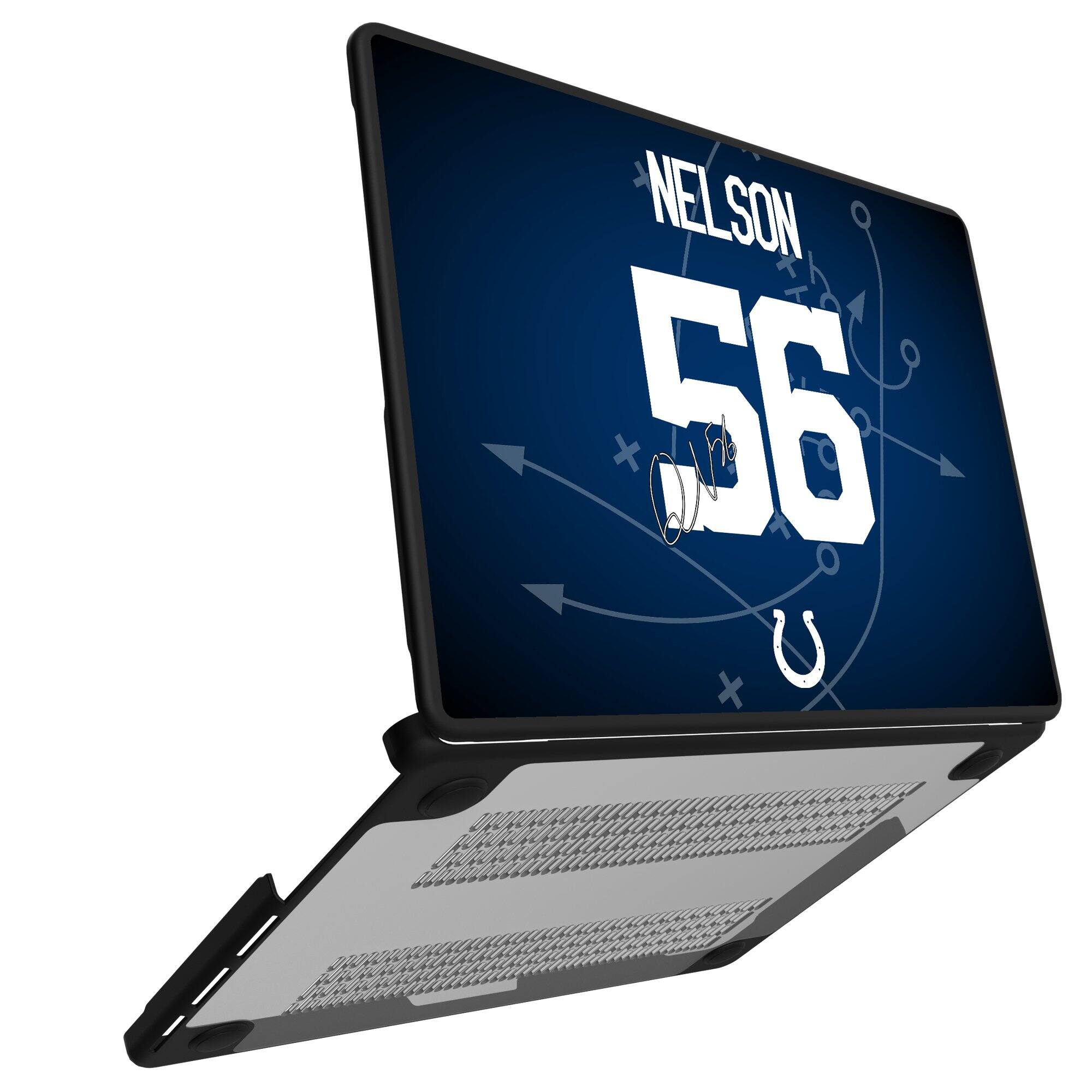 Alt View 1. Keyscaper - Quenton Nelson Indianapolis Colts MacBook Case - Pro 16 in - Multicolor.