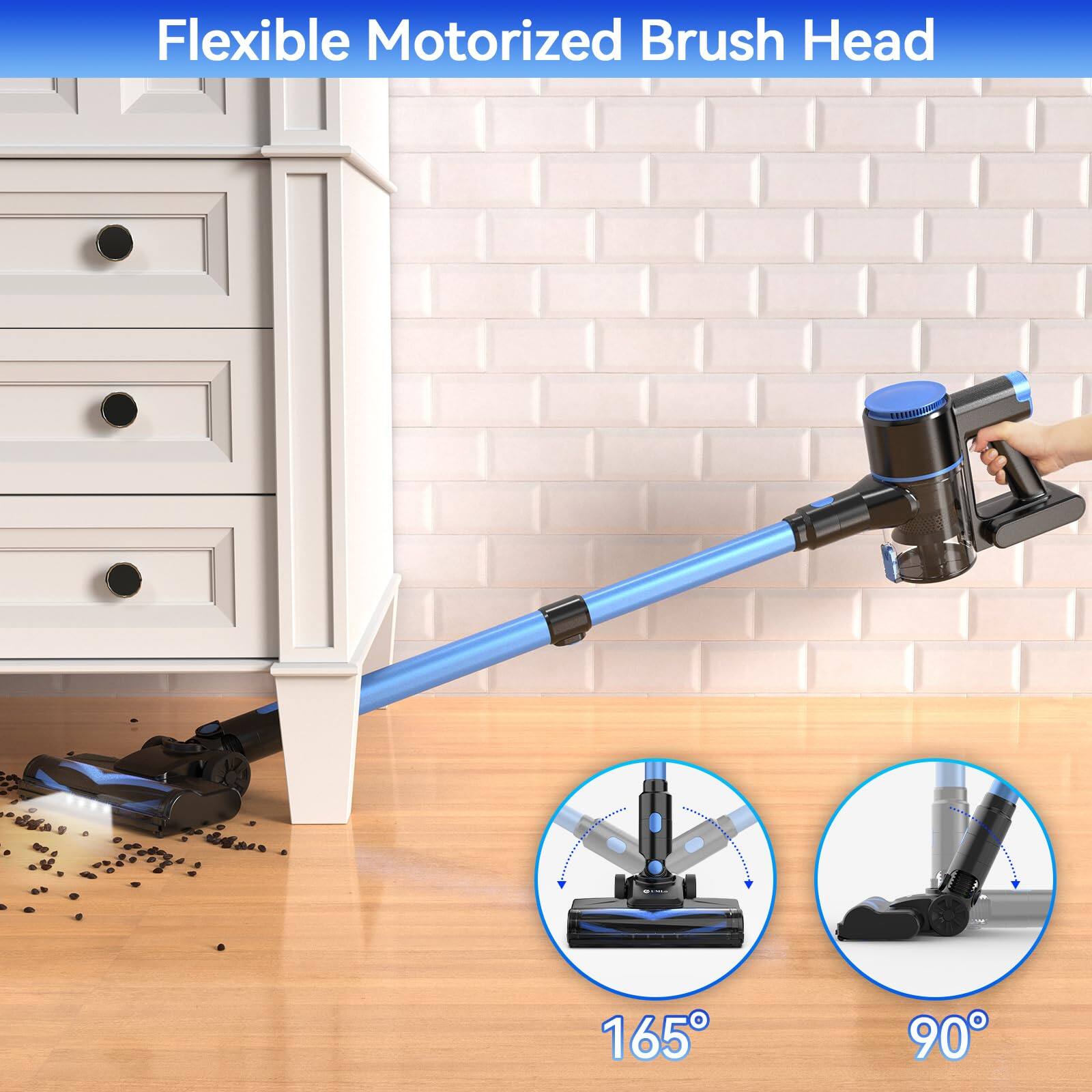 Flexible Motorized Brush Head

165°

90°