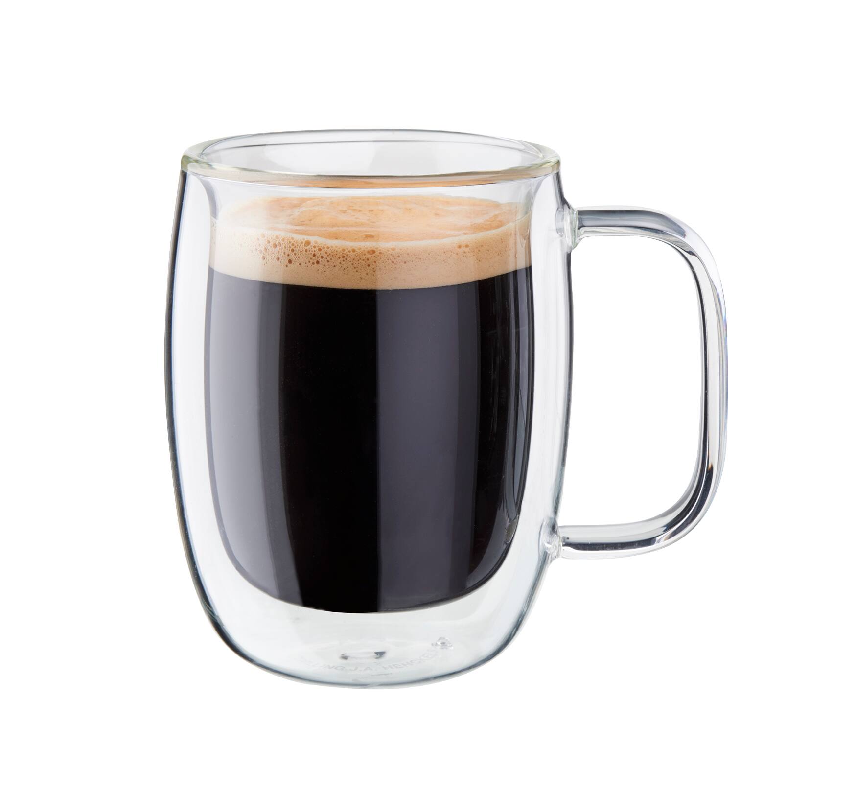Front. ZWILLING - ZWILLING Sorrento Plus 2-pc Double-Wall Glass Double Espresso Mug Set - Clear.