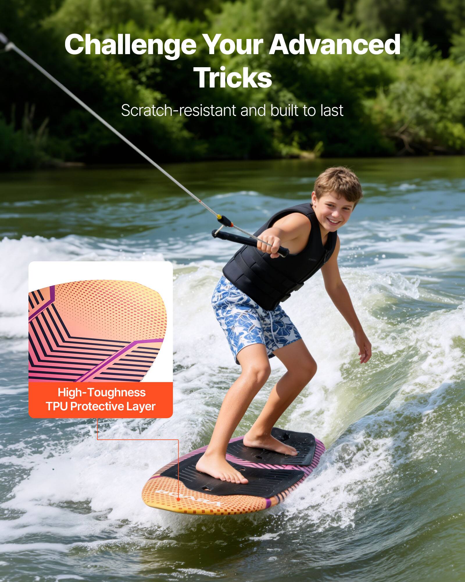 Challenge Your Advanced Tricks  
Scratch-resistant and built to last  
High-Toughness TPU Protective Layer