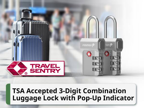 TSA Accepted 3-Digit Combination Luggage Lock with Pop-Up Indicator

FosmOn non 1 a 549 5 4 E 6 S40 5 4 E TRAVEL SENTRY  R E S4 5 4 E S 654 5  E 6S4 S D 4 S 4 5 4 E 4