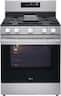 LG - 30-in Wide 6.3 Cu. Ft. Freestanding Gas True Convection Smart Range with 5 Burners, Air Fry and UltraHeat 20K Burner - Stainless Steel