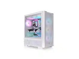 Thermaltake - S380 TG ARGB ATX/mATX/mITX 1x120mm 1x360mm 360mm Rad Hidden Connectors Snow - Snow