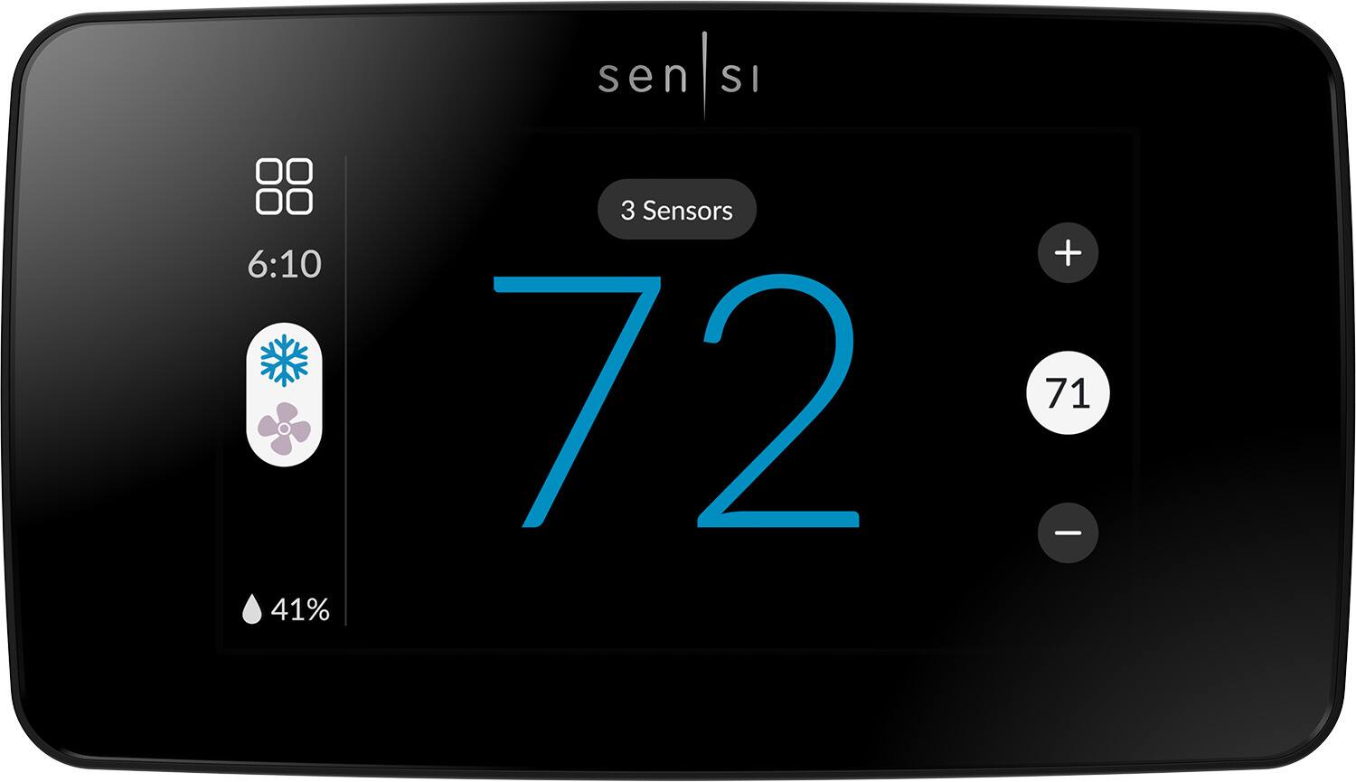 Alt View 11. Copeland - Sensi Touch 2 Smart Programmable Wi-Fi Thermostat-Works with Alexa - Black Beveled Edge.