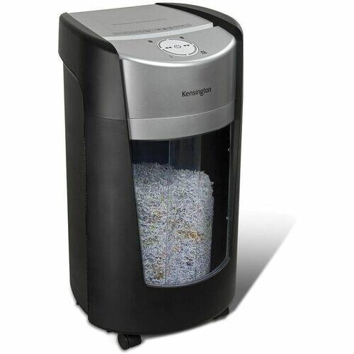Left. Kensington - OfficeAssist MF550 MotionBin Micro Cut Shredder K52053AM with 10-Sheet Capacity, 9.2-Gallon Bin, Dynamic LED Display.