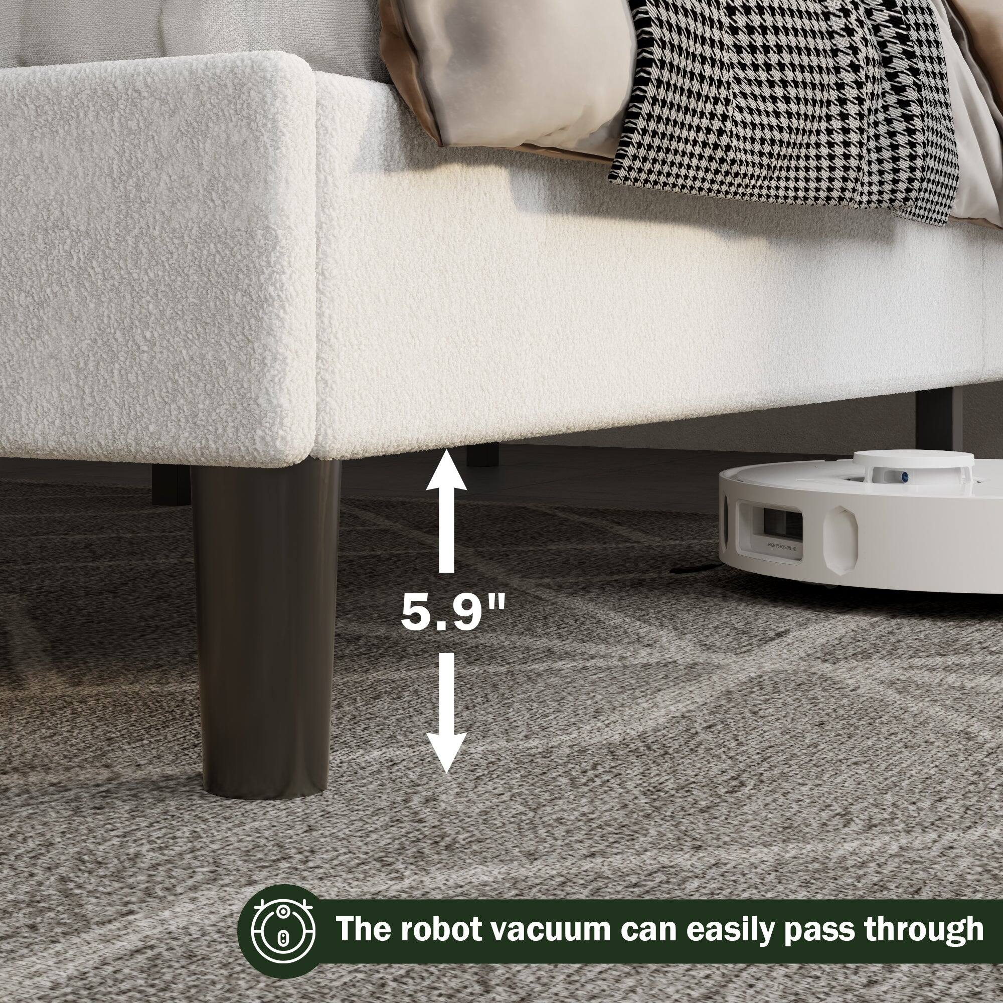 5.9" The robot vacuum can easily pass through