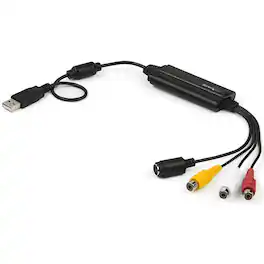 StarTech.com - USB Video Capture Adapter Cable - S-Video/Composite to USB 2.0 - TWAIN Support - Analog to Digital Converter
