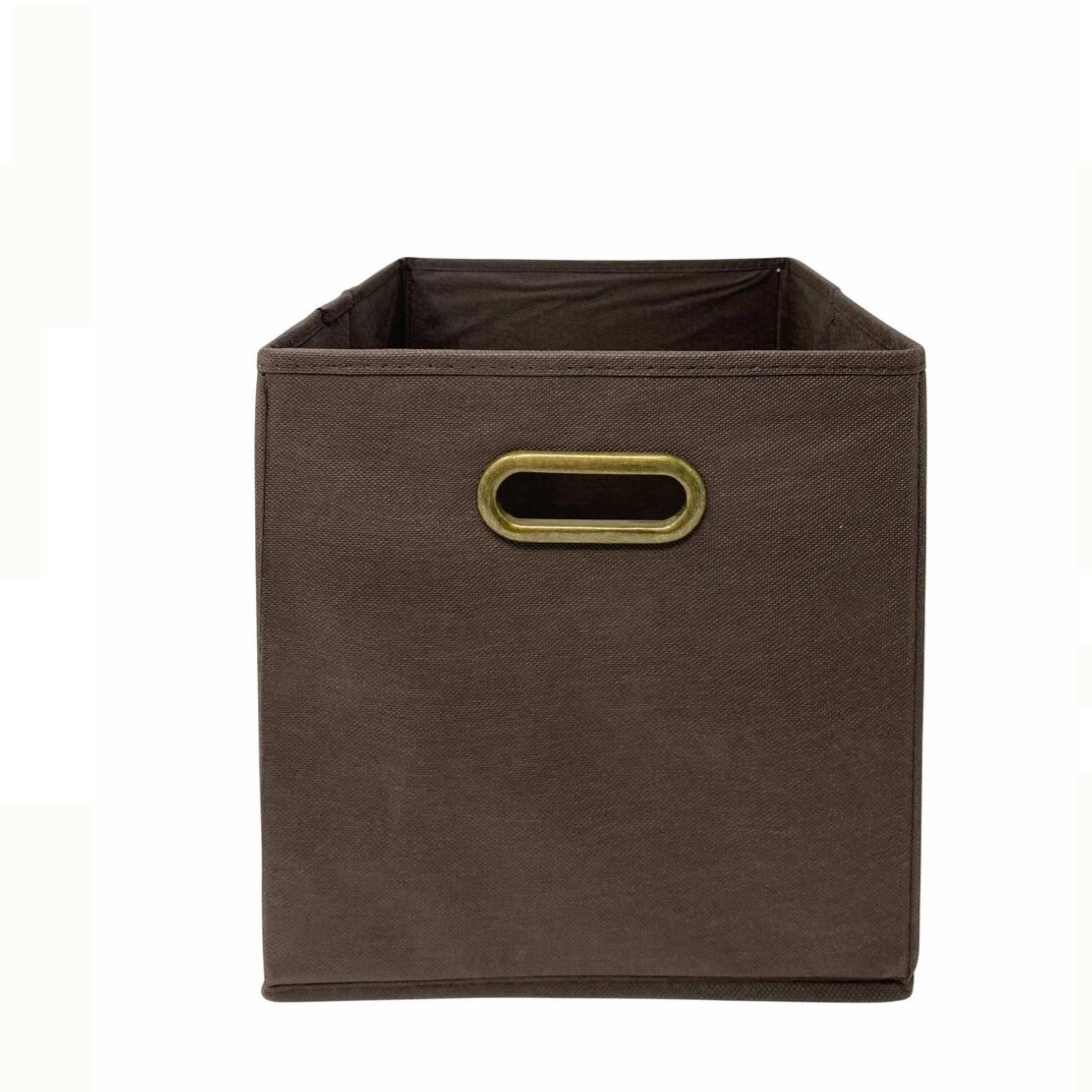 Kitcheniva - Fabric Storage Cube Bins Organizer Basket Containers Bins Metal Handle 10 Inch 6 Pack Brown price history on PriceWatchPro