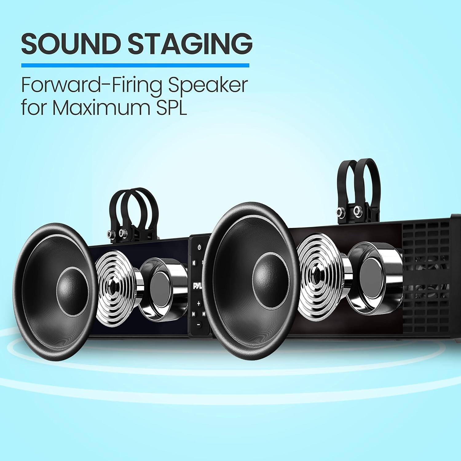 SOUND STAGING  
Forward-Firing Speaker for Maximum SPL