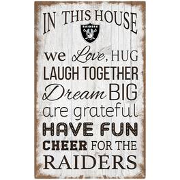 Fan Creations - Las Vegas Raiders 11'' x 19'' Team In This House Sign - Multicolor