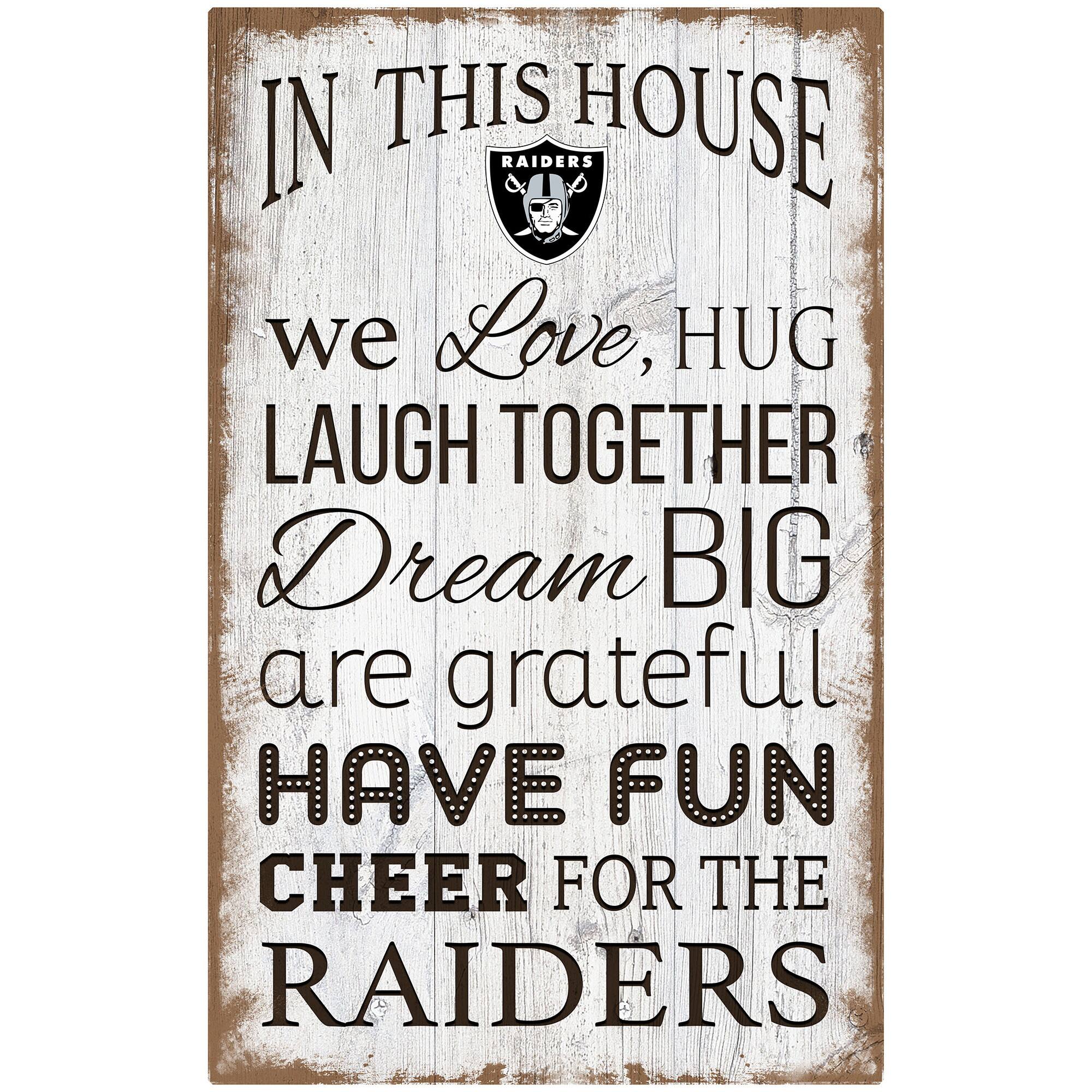 Las Vegas Raiders 11'' x 19'' Team In This House Sign