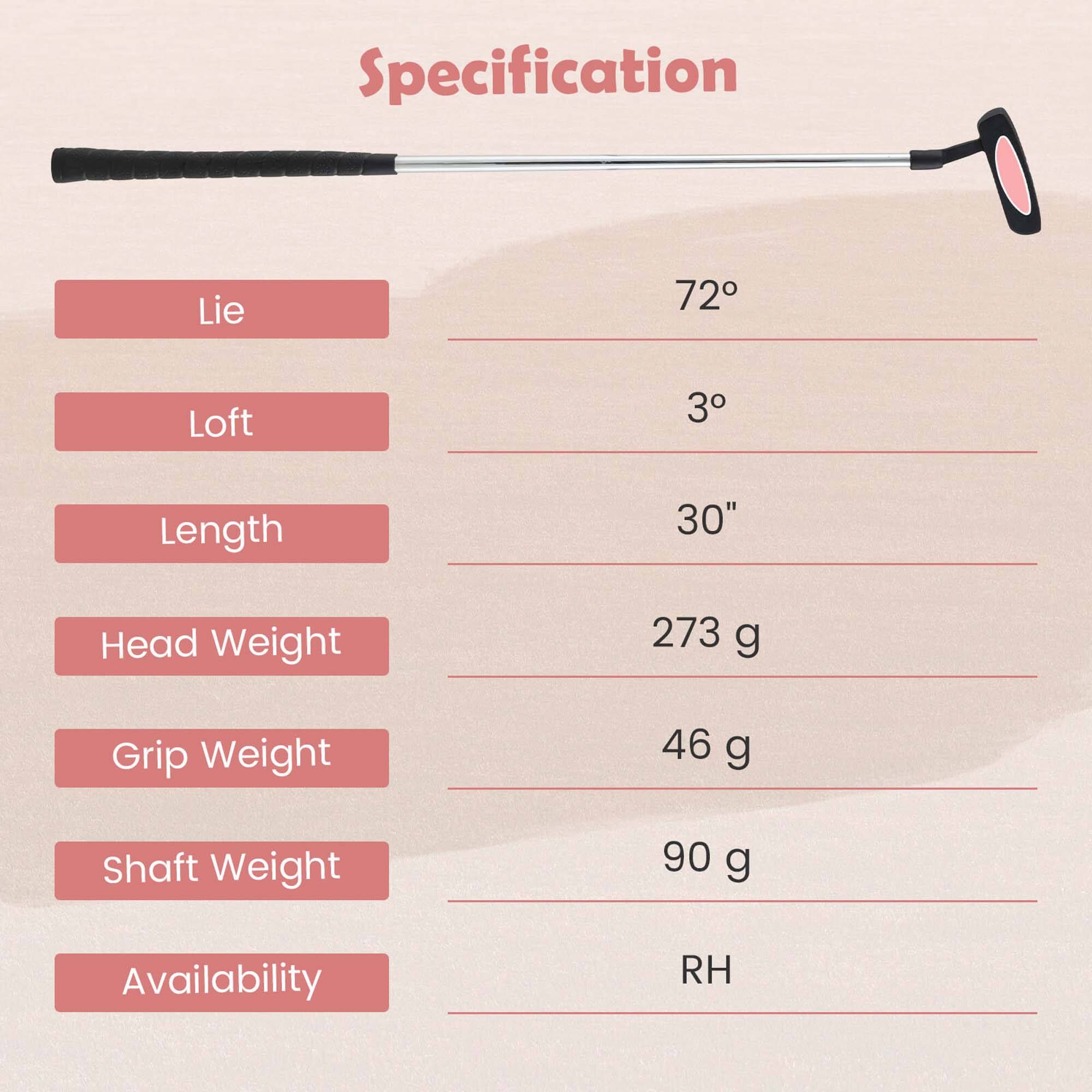 Specification

- Lie: 72°
- Loft: 3°
- Length: 30"
- Head Weight: 273 g
- Grip Weight: 46 g
- Shaft Weight: 90 g
- Availability: RH