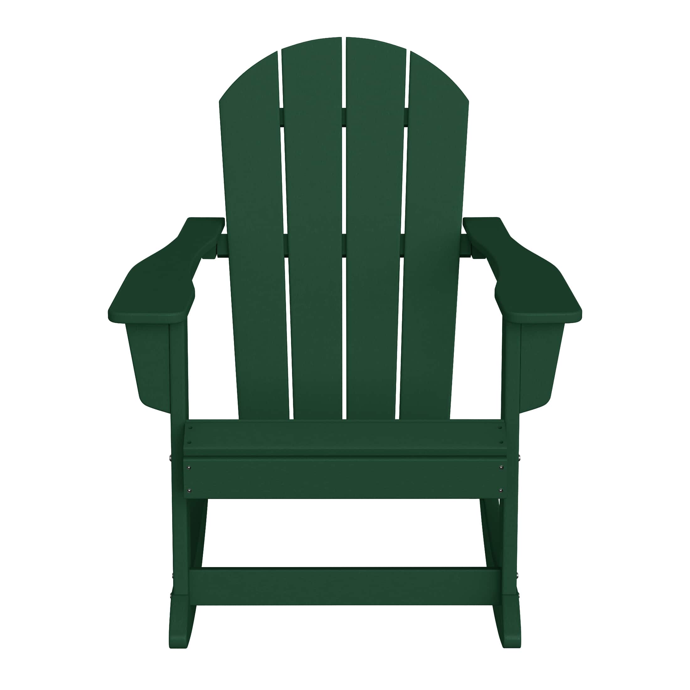 WestinTrends - Malibu Outdoor / Patio Poly Adirondack rocking chair - Dark Green