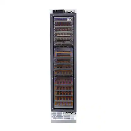 Front. Kucht - 18-in Built-in Panel Ready Three Zones Wine Cooler - Panel Ready.