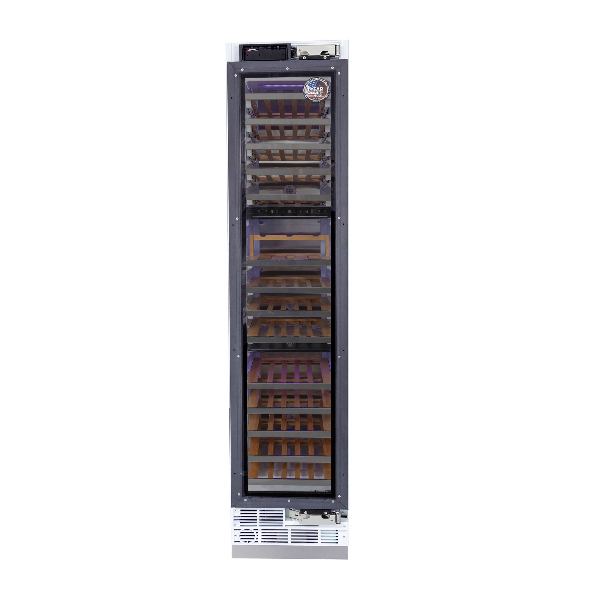 Front. Kucht - 18-in Built-in Panel Ready Three Zones Wine Cooler - Panel Ready.