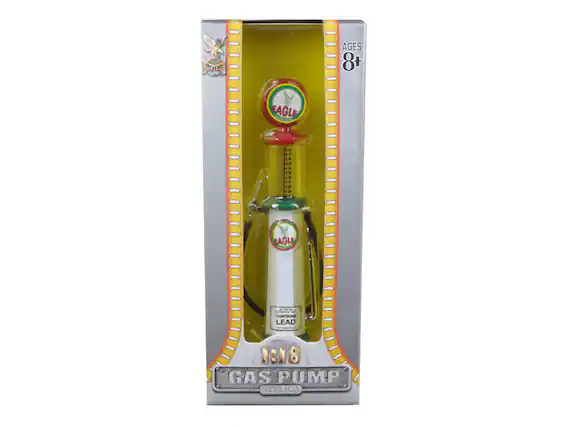 - EAGLE GERTCASTA
- AGES 8+
- EAGLE
- CONTAINS LEAD
- 1:18
- GAS PUMP REPLICA