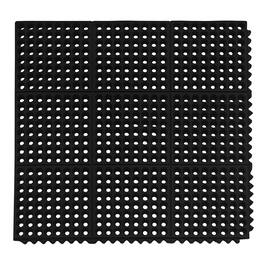 Winado - 36"x36" Anti-Fatigue Standing Mat Interlocking Rubber Floor Mat with Non-Slip, Drainage Holes for Restaurant Home Garage - Black